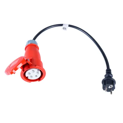 Produktbild von Akyga AK-SC-E06, CEE 5-pin, Schwarz, Rot, Weiblich, Kupfer, Thermoplast, IP44, 6 mm²