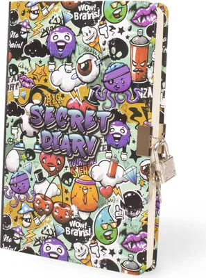 Immagine prodotto di I-TOTAL ® Agenda Lucchetto Chiavi 80 pagine Graffiti