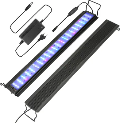 Obrázok produktu pre SWANEW 28W LED akvárium s časovačom Mäkkýš prídavné svetlo RGB osvetlenie, 64-90cm
