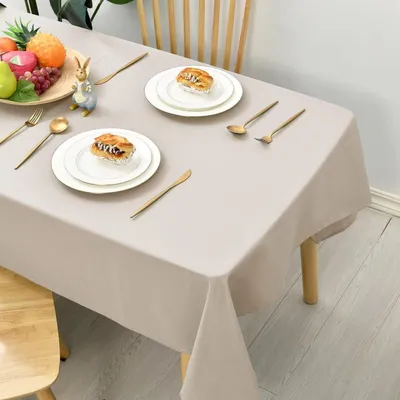 Produktbild von Tischdecke Outdoor Wetterfest Abwaschbar Beige 130x160cm