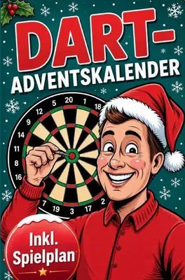 Produktbild von Dart Adventskalender mit 24 Tagen Darts-Wissen, Rätseln & WM-Spielplan 2026/27