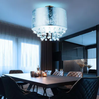 Produktbild von RGB LED Deckenlampe, Blattsilber, App-/Sprachsteuerung