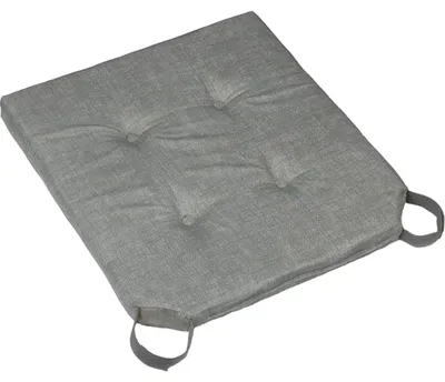 Image de Coussin d'assise lisse Ulla - 40x40 cm - Marron,Gris