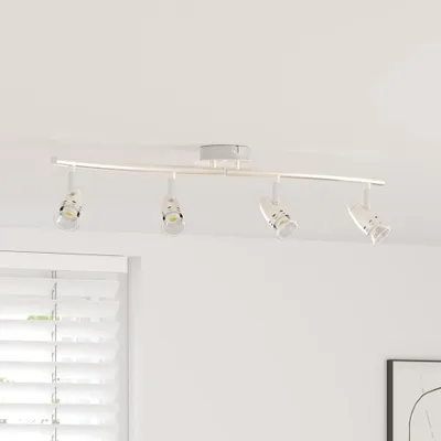Produktbild von vidaXL Deckenstrahler mit Strahlern Nickel 61 x 10 x 12,5 cm Metall