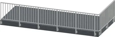 Produktbild von Pertura Geländerset Triton L-Form Aluminium taupe Seitenmontage 7,5 m