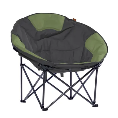 Produktbild von Skandika Moonchair XXL | Großer, bequemer Campingstuhl, Camping Sessel rund, Mondsessel, gepolstert, klappbar, Tragegriff und Tragetasche, Anti-Rutsch