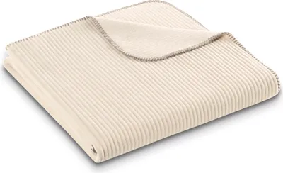 Produktbild von Biederlack Wohndecke mit ZierstichFeel Cord Farbe Light Größe 150 x 200