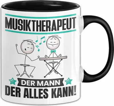 Produktbild von Musiktherapeut Tasse Geschenk für Musiktherapeut Der Mann Der Alles Kann Geschenkidee zum Geburtstag (Schwarz)