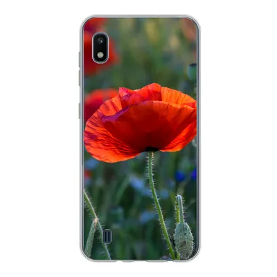 Produktbild von MuchoWow® Handyhülle Schutzhülle Hülle für Samsung Galaxy A10 Bunte Mohnblumen in den Niederlanden Silikon Softcase Handy Hülle - Schutzhülle