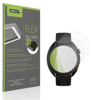 Obrázok produktu pre 2x Ochranná fólia s plným pokrytím, matná, pre hodinky Hammer Watch Ventus Pro, pancierová fólia, proti nárazom