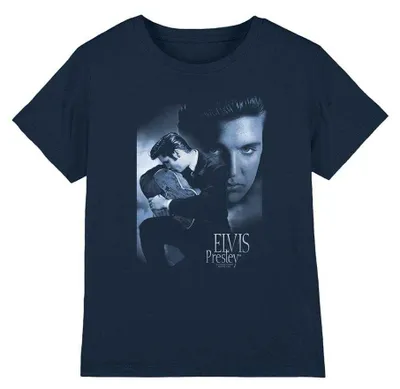 Image de Elvis Presley - T-shirt « Reverend » pour enfants TV33512 (128) (bleu marine)