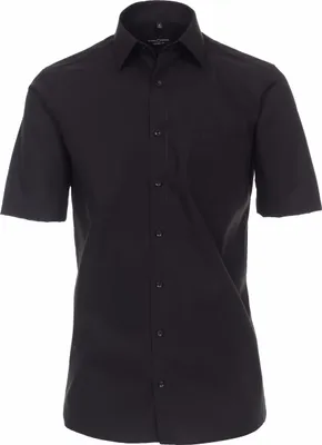 Produktbild von CASAMODA Herren Businesshemd Kurzarm Kent Comfort-Fit Schwarz 54
