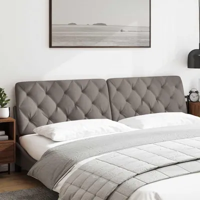 Produktbild von vidaXL Kopfteil-Kissen Taupe 200 cm Stoff