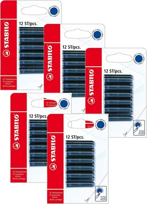 Produktbild von STABILO Tintenpatrone - Schreibfarbe blau (löschbar) (60 Patronen/Blau)