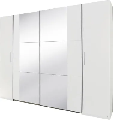 Produktbild von RAUCH A9L41_081K Schwebetürenschrank, 4-trg. mit Spiegel Kronach in Weiss