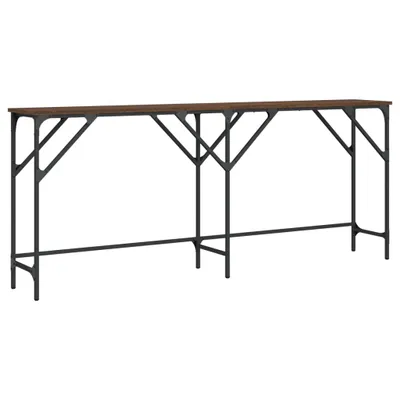 Image de Table console chêne marron 180x29x75 cm bois d'ingénierie
