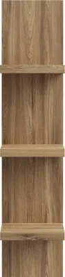 Produktbild von Forte LEWISVILLE Wandregal 30, modernes Wandpaneel mit 3 Regalböden, Holzwerkstoff, Wohnzimmer, Valenica Eiche Holzdekor, 30 cm breit x 135 cm hoch x 29,6 cm tief