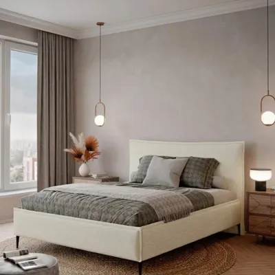 Produktbild von Polsterbett MIKOTTI 140x200 Beige Strukturstoff mit Bettkasten & Lattenrost