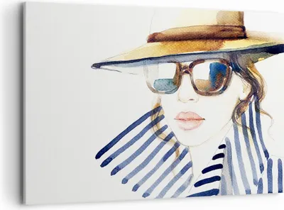 Produktbild von Bild auf Leinwand - Leinwandbild - Frau Gesicht Lippen - 100x70cm - Wand Bild - Wanddeko - Leinwanddruck - Bilder - Kunstdruck - Wanddekoration - Leinwand bilder - Wandkunst - AA100x70-3957