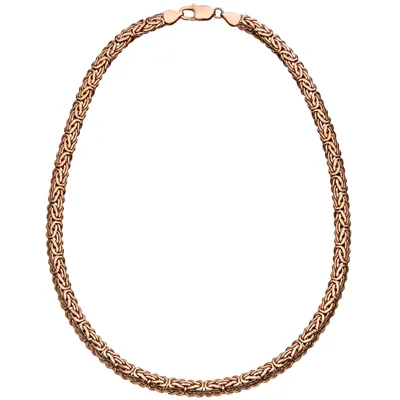 Produktbild von JOBO Königskette oval 925 Silber rotgold vergoldet 45 cm Kette Halskette Karabiner