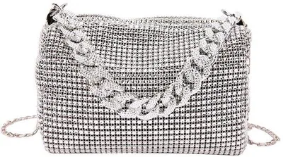 Produktbild von Weinrot Glitzer Clutch-Tasche für Hochzeit und Promi-Abend