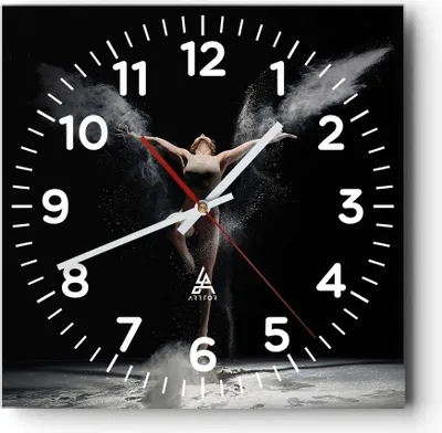 Produktbild von Wanduhr - Quadrat - Glasuhr - Fotografie Tanz Flügel - 40x40cm - Schleichendes Uhrwerk - Lautlos - zum Aufhängen bereit - Dekoration Modern - Wanddekoration aus Glas - C4AC40x40-4306