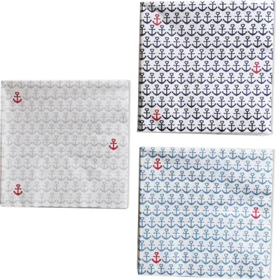 Produktbild von 3 x 20 Servietten 'Anker Mini' Maritime Papierservietten - 3-lagig 33 x 33 cm