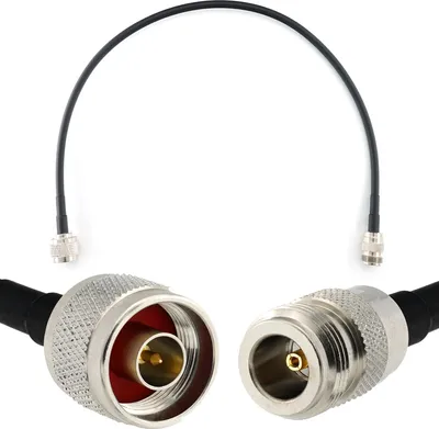 Immagine prodotto di Cavo antenna di prolunga da N maschio a N femmina 50cm - HF-240 (equivalente a LMR 240) - per antenna WiFi RF GSM LTE 4G 5G 6G router signal booster Lora Ham CB radio