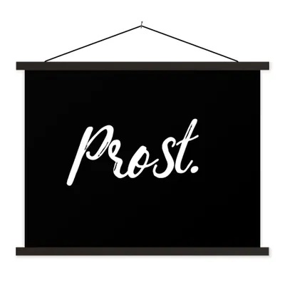 Produktbild von MuchoWow® Textilposter Zitate - Sprichwörter - Trinken 150x113 cm mit schwarzem Rahmen - Wohnzimmer