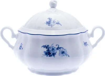 Produktbild von Thun 1794 Rose, Suppenschüssel, Porzellan, blaue Rose, 2,6 l, Thun