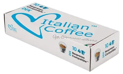 Zdjęcie produktu dla Dek Italian Coffee (kawa bezkofeinowa) kapsułki do Nespresso - 10 kapsułek