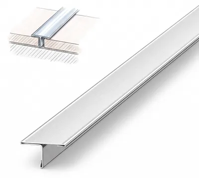 Produktbild von Dalsys Fliesenschiene T Profil 2,5m x 15mm Edelstahl V2A gebürstet