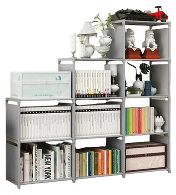 Image de Boîte de rangement cubique pour l'espace sous l'escalier et étagère ouverte pour livres