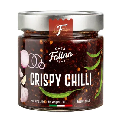 Produktbild von CasaFolino Crispy Chili - Knuspriges Chili in Öl mit Honig und Gewürzen