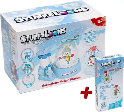 Produktbild von BOTI Stuffaloons Schneekugel Station + Holiday Refill Pack – Bundle ab 8 Jahren