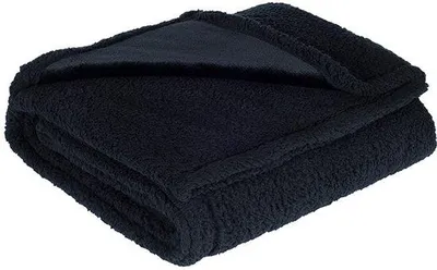 Obrázek produktu pro Psí deka – 100 × 145 cm – černá – flanel – psí lehátko – potah na psí lehátko – deka pro zvířata
