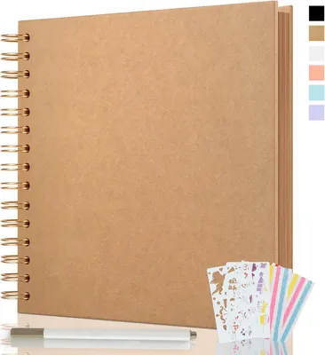 Produktbild von Fotoalbum Plakboek - DIY Erinnerungsbuch - 40 Seiten - Khaki - 21x21cm