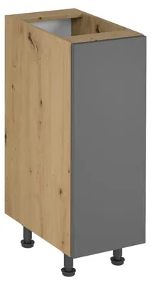 Image de Meuble bas à une porte VALEN - largeur 30 cm, chêne artisanal / gris
