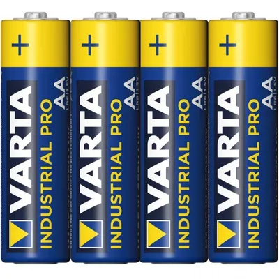Produktbild von Varta Industrial Pro, Alkaline Batterie, AA, Mignon, LR6, 1,5V, 4er Pack, Germany, Einwegbatterie, AA, Alkali, 1,5 V, 4 Stück(e), Blau