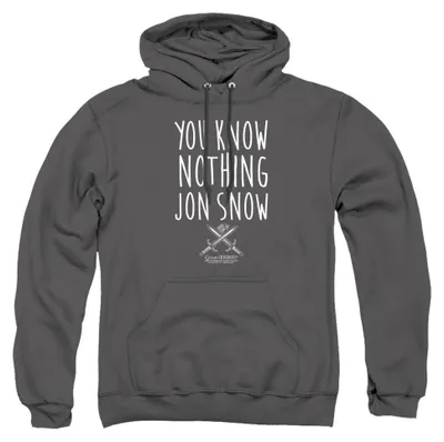 Imagen del producto de Sudadera con capucha "You Know Nothing" de Game of Thrones, uni, para hombre/mujer, modelo TV39126 (talla XL), color carbón