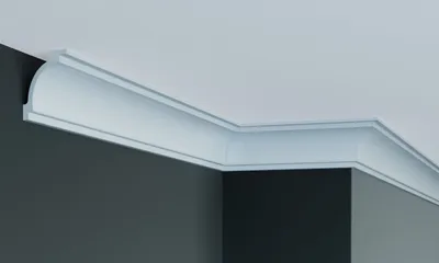 Produktbild von PROVISTON | Stuckleiste | Polyurethan | 50 x 70 x 2000 mm | Weiß | Deckenleiste