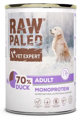 Obrázek produktu pro Raw Paleo Adult Monoprotein 400g Mokré krmivo pro psy s kachním masem