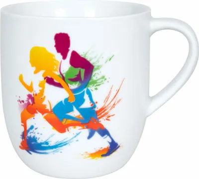 Immagine prodotto di Könitz Becher Active - Running, Kaffeebecher, Tasse, Kaffeetasse, Porzellan, 580 ml, 11 1 195 2626