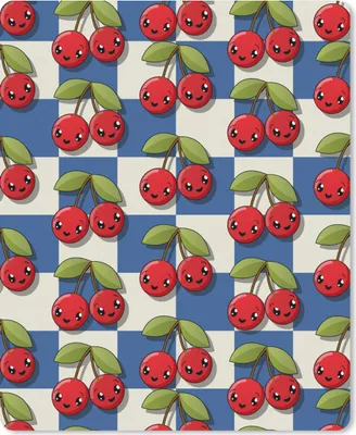 Produktbild von MuchoWow® Mauspad Mousepad Mädchen - Kirsche - Essen - Muster - Mädchen - Kinder - Mädchen 30x40 cm - Mousepads - Maus Mat - Pad - Mausunterlage - Mausmatten