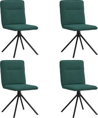 Immagine prodotto di vidaXL Sedie da pranzo 4 pz. Tessuto verde scuro