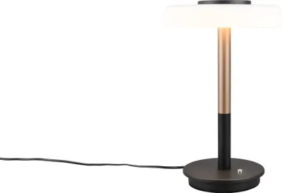 Immagine prodotto di Lampada da tavolo LED moderna CELESTE marrone-nera-bianca 10W, bianco caldo 1050 lm, metallo, dimensioni: 35x22x22 cm, IP20, Trio
