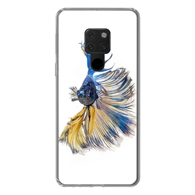 Produktbild von MuchoWow® Handyhülle Schutzhülle Hülle für Huawei P40 Lite Fisch - Schwanz - Blau Silikon Softcase Handy Hülle - Handy