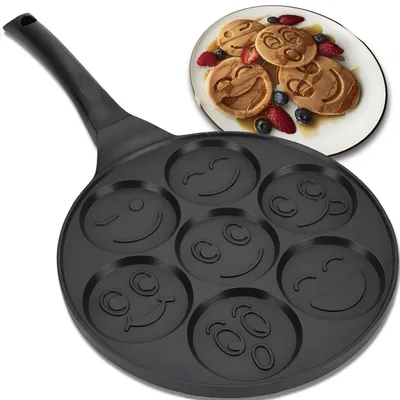 Productafbeelding van Omgoods - Pannenkoekenpan Ø 26,5 cm met 7 Gaten en Anti-aanbaklaag