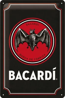 Produktbild von Nostalgic-Art - Blechschild 20 x 30cm - Bacardi - Bacardi Logo Black