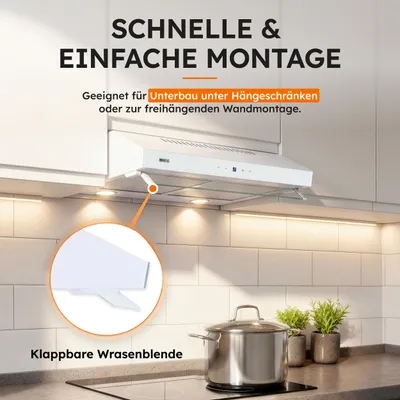 Produktbild von NEG Doppelmotor Dunstabzugshaube NEG15-DCSTW+ NextGen 395 m³/h Glasfront Sensor-Touch Abluftanschluss oben/hinten Weiß